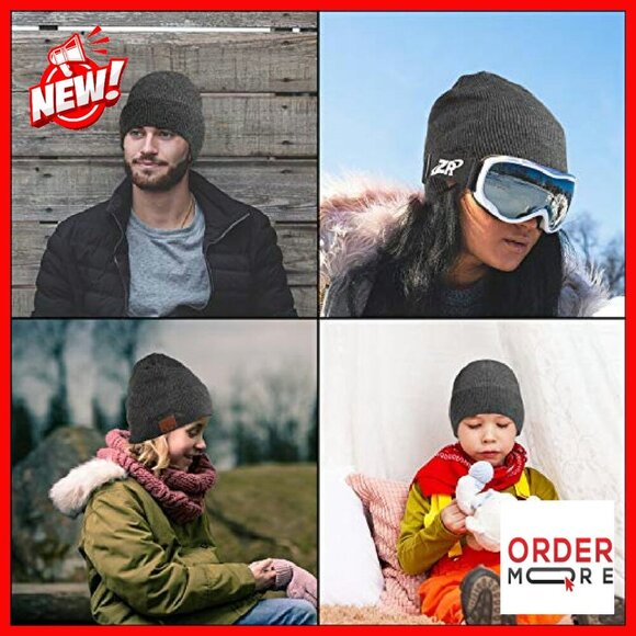 Bluetooth Beanie Wireless Knit Cap 30H Playtime HD Speakers Microphone main image 8